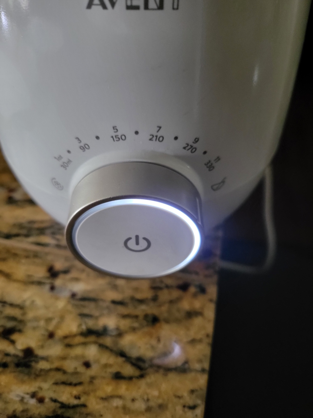 Philips AVENT White Bottle Warmer with Illuminated Power Dial